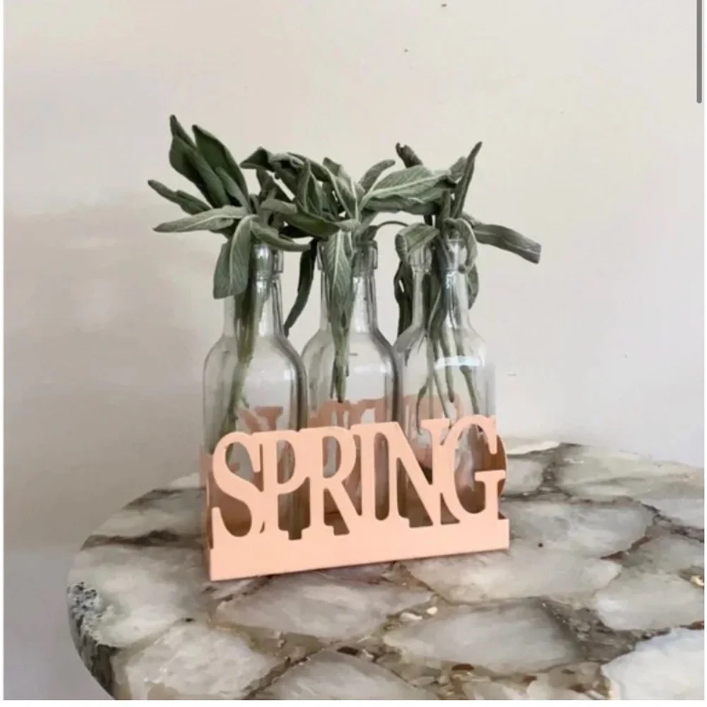 🪞 NEW Mini vase set of 3 , herbs and floral spring design holder